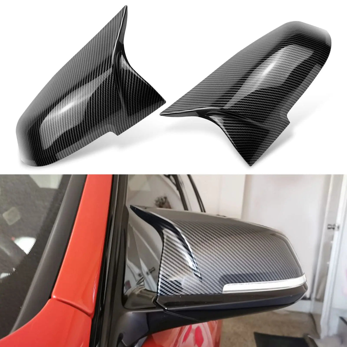 2x Spiegelkappen passend für BMW F20 F21 F22 F23 F30 F32 F36 F87 X1 E84