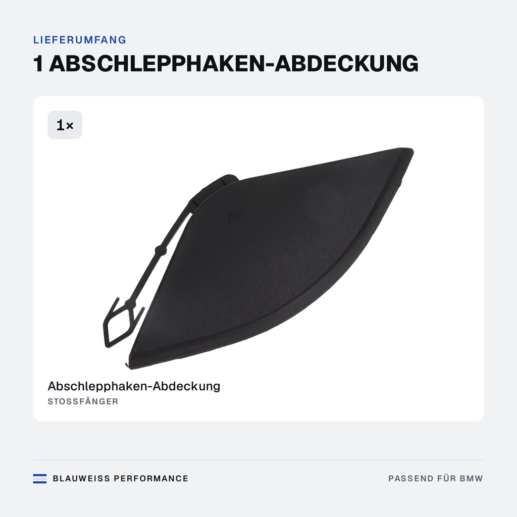 Abschlepphaken Abdeckung passend für BMW X5 E70 – Lieferumfang