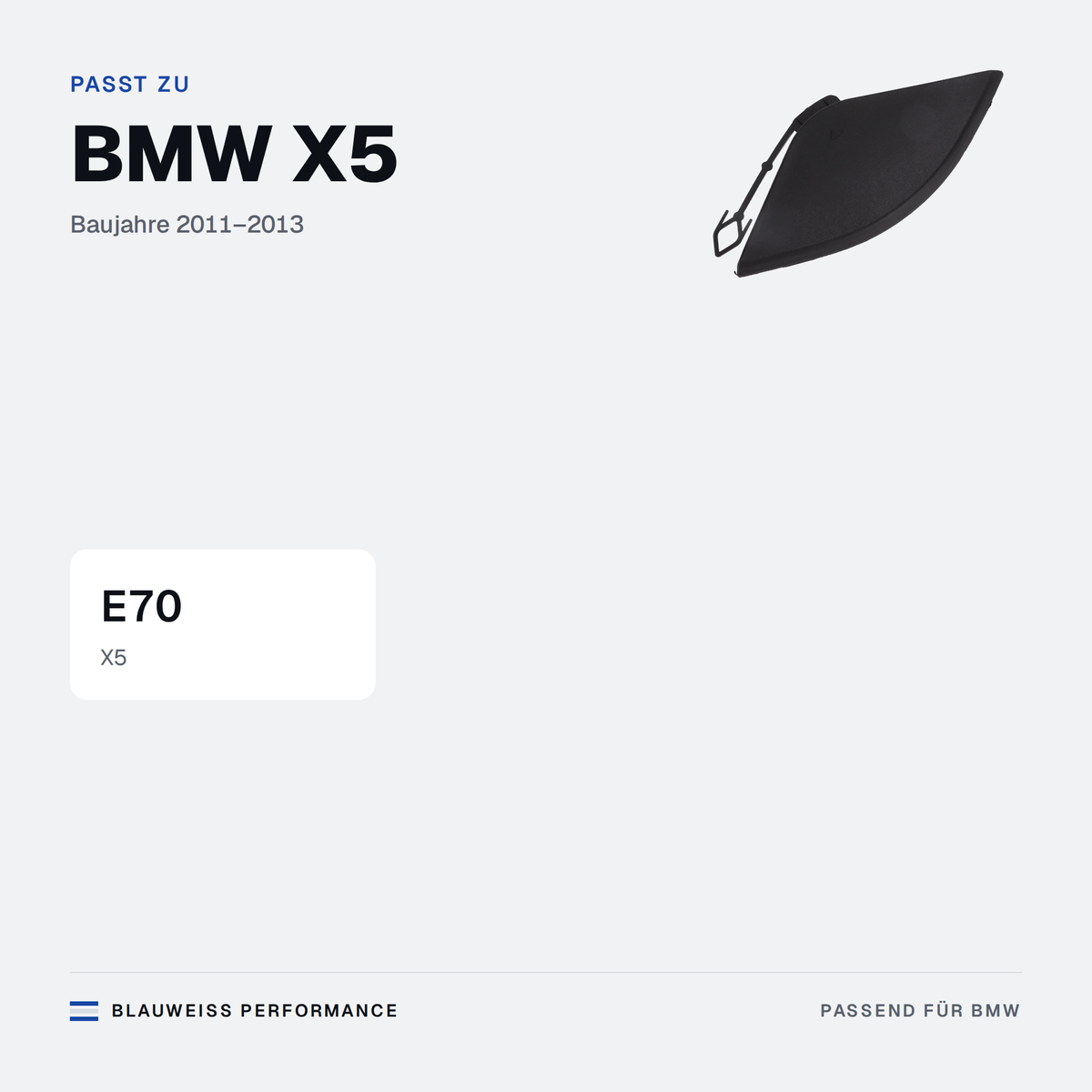 Abschlepphaken Abdeckung passend für BMW X5 E70 – Passt zu