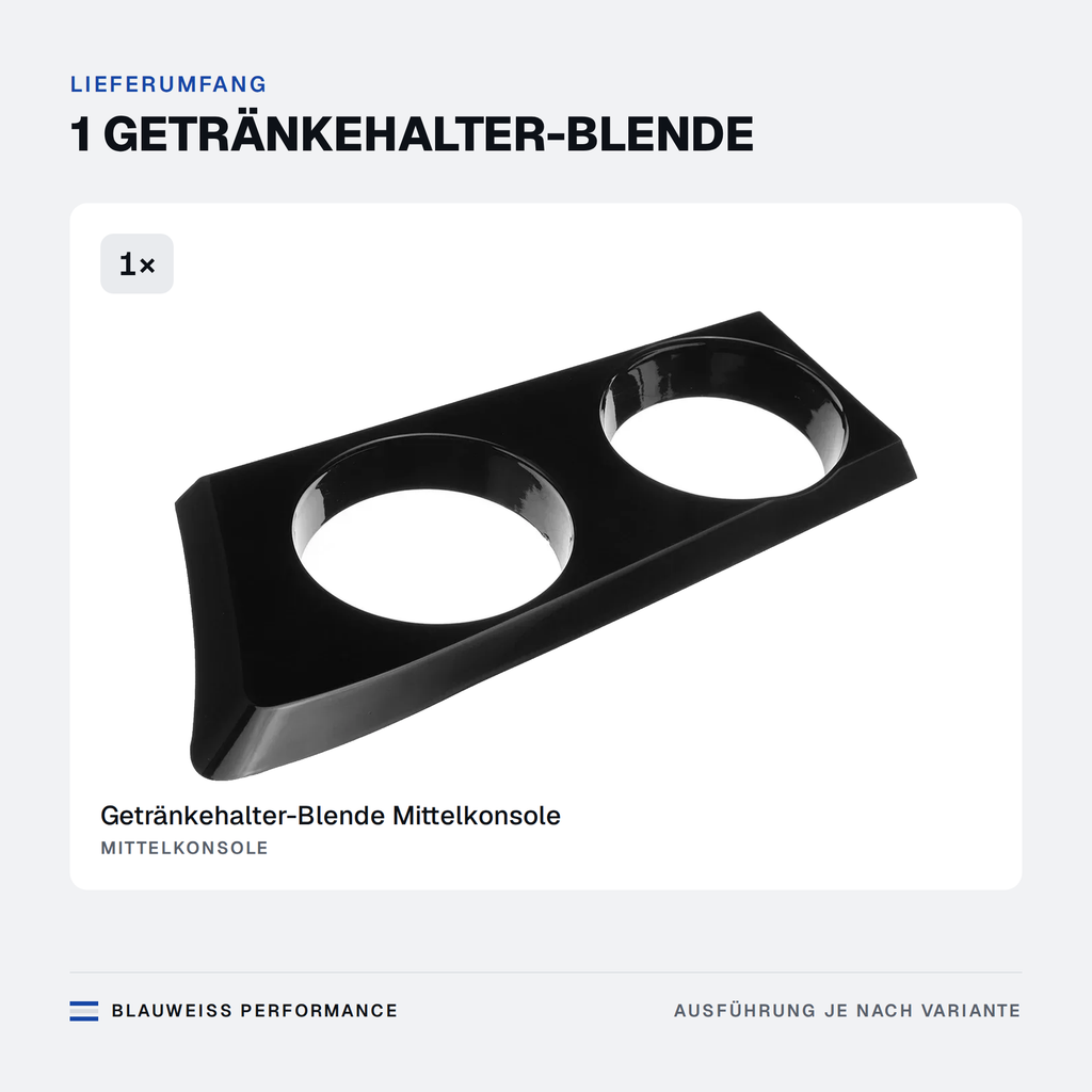 Getränkehalter Abdeckung Mittelkonsole passend für BMW 1er E81 E82 E87 E88 – Lieferumfang