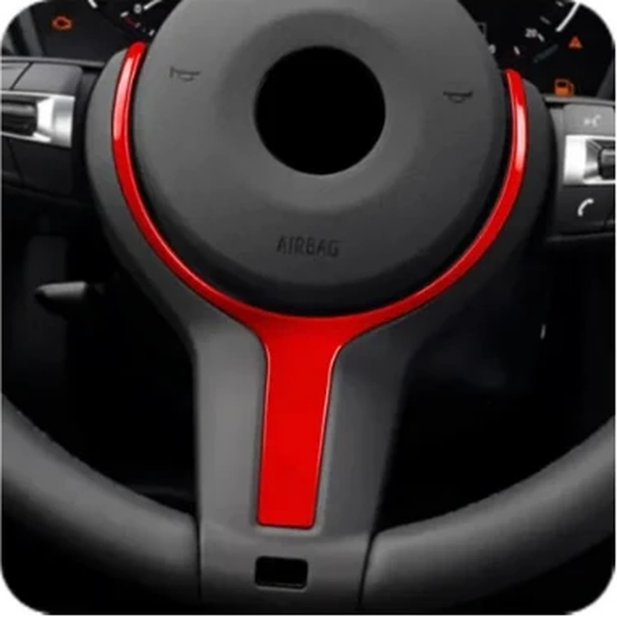 Lenkrad Zierblende M-Sport passend für BMW 1er / 2er / 3er / 4er / 5er / X5 / X6 F06 F10 F12 F13 – Einbau am Fahrzeug 2