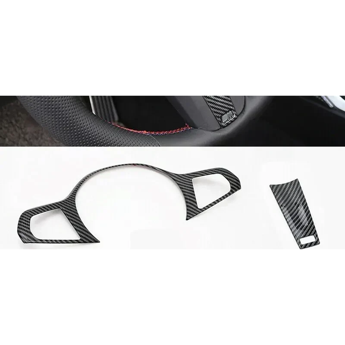 Lenkrad Zierblenden Set Carbon-Optik passend für BMW 3er G20 – Detailansicht 1