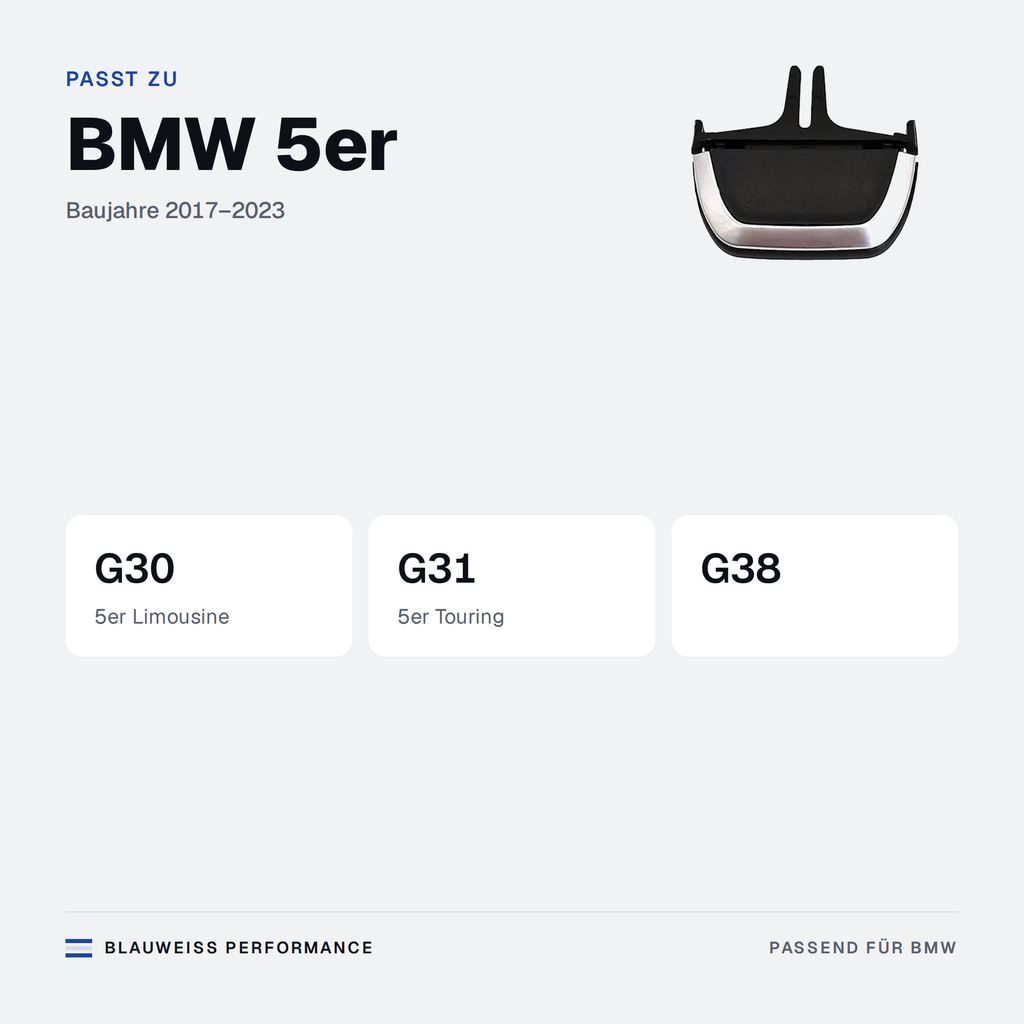 Lüftungsdüse Schieber Clip passend für BMW 5er G30 G31 G38 – Passt zu