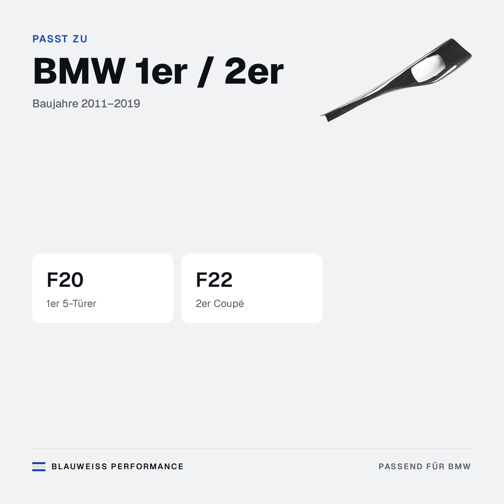 Mittelkonsole Zierleiste iDrive Controller passend für BMW 1er / 2er F20 F22 – Passt zu