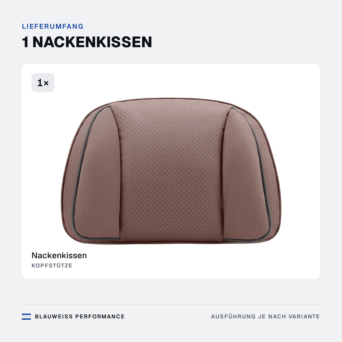 Nackenkissen Kopfstütze – Lieferumfang