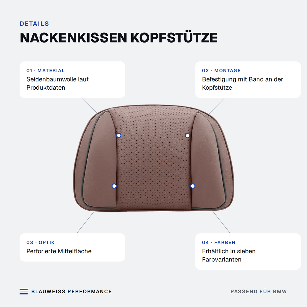 Nackenkissen Kopfstütze – Merkmale