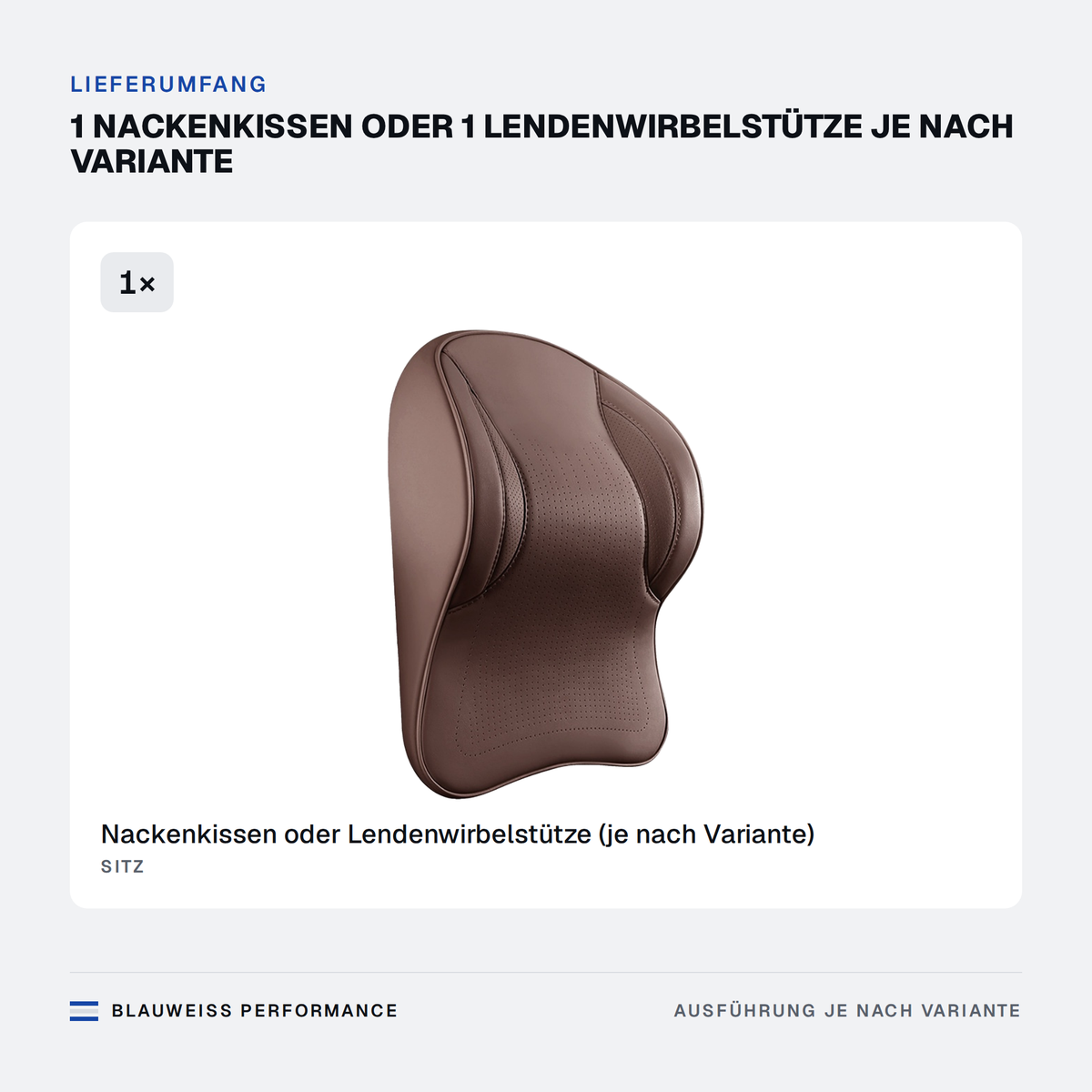 Nackenkissen Lendenwirbelstütze – Lieferumfang