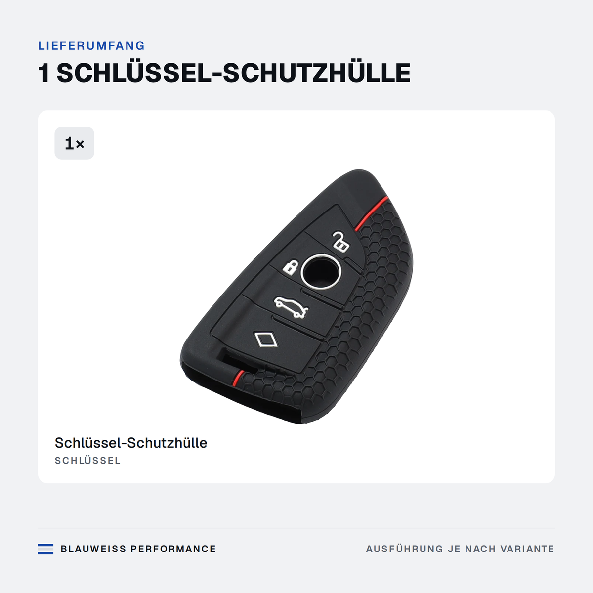 Schlüssel Schutzhülle passend für BMW 3er / 5er / X1 / X5 / X7 G05 G07 G09 G20 – Lieferumfang