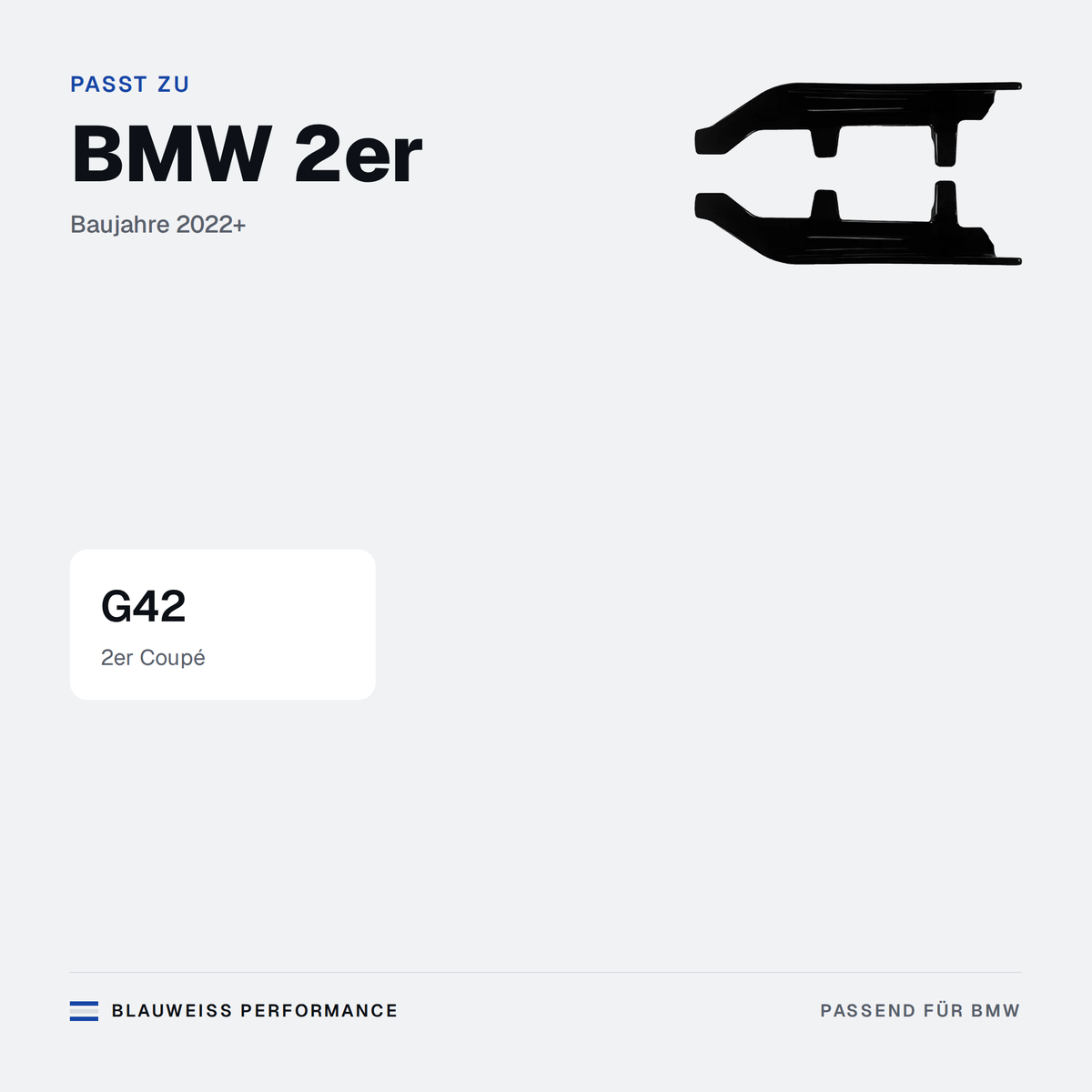 Seitenschweller Spoiler Ansatz passend für BMW 2er G42 – Passt zu