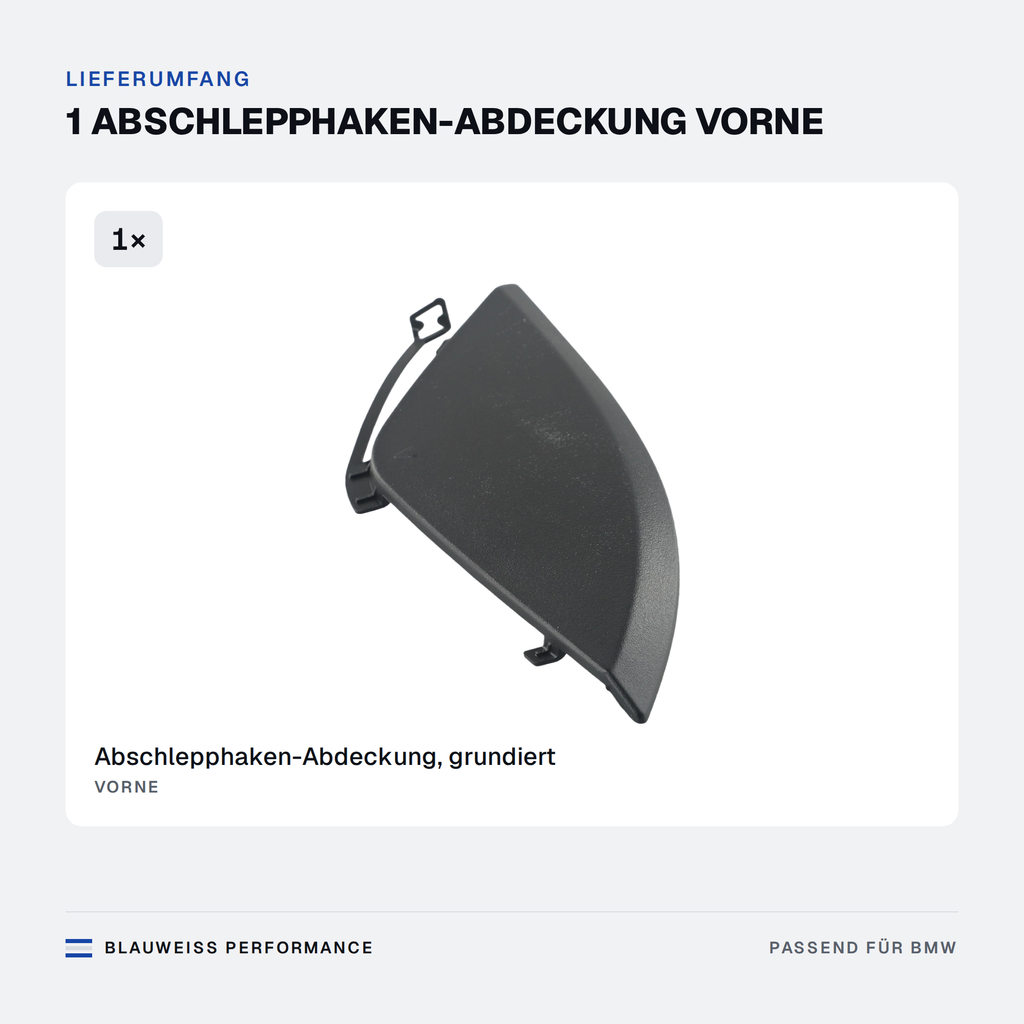 Stoßstangen Abschlepphaken Abdeckung passend für BMW X3 F25 – Lieferumfang