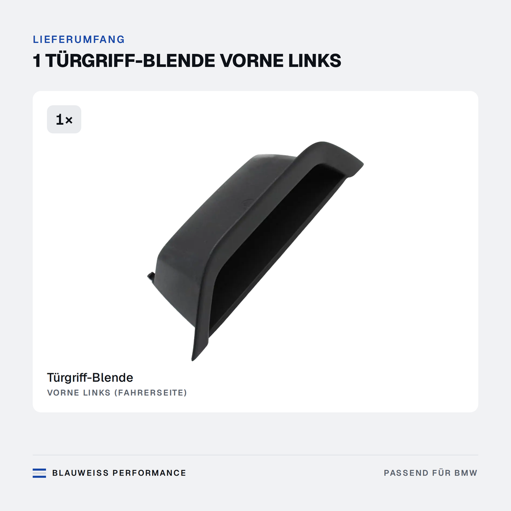 Tuergriff Blende Armlehne passend für BMW X3 / X4 F25 F26 – Lieferumfang