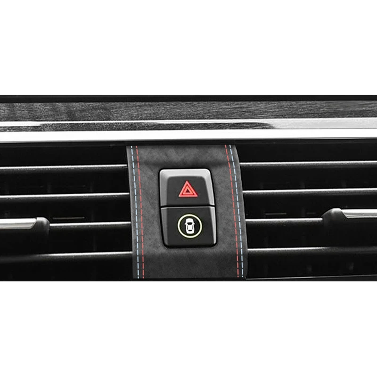 Warnblinker Schalter Blende Wildleder-Optik passend für BMW X3 / X4 G01 G02 G08 – Detailansicht 1