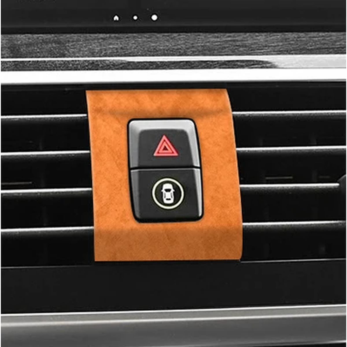 Warnblinker Schalter Blende Wildleder-Optik passend für BMW X3 / X4 G01 G02 G08 – Einbau am Fahrzeug 1