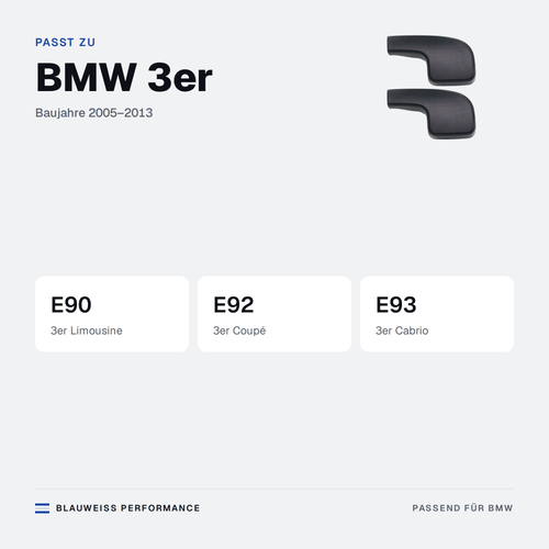 Wischerarm Abdeckkappe passend für BMW 3er E90 E92 E93 – Passt zu